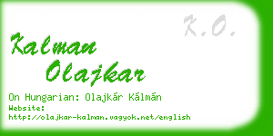 kalman olajkar business card